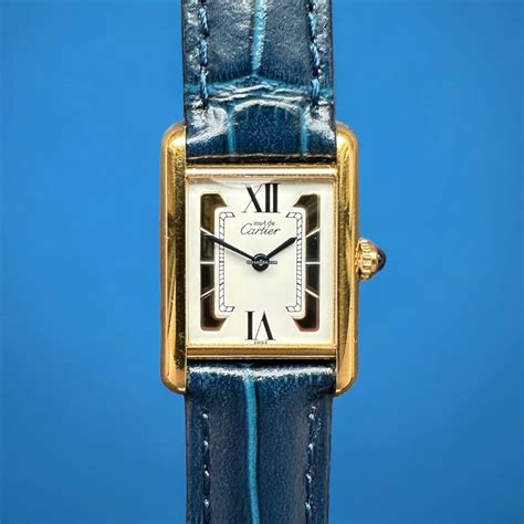 cartier tank vermeil trinity dial|cartier tank vermeil vintage.